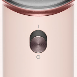 Uscător de păr Dyson HD19 Travel™ 492457-01, 1220 W, 11,6 l/s, 2 viteze, 3 niveluri de temperatură, Air Multiplier, control inteligent al căldurii, ceramic roz/roz auriu
