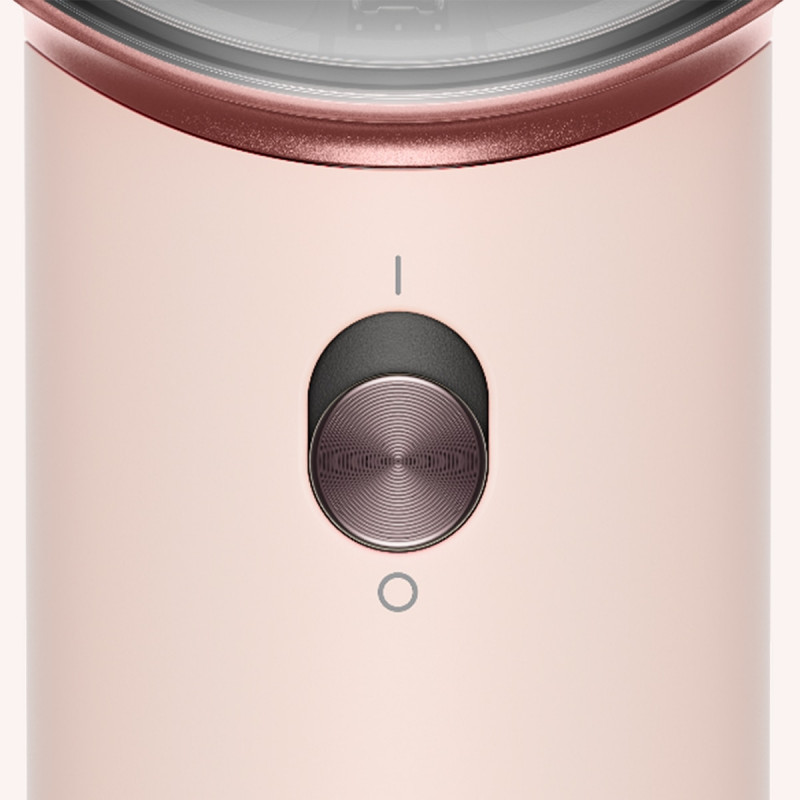 Uscător de păr Dyson HD19 Travel™ 492457-01, 1220 W, 11,6 l/s, 2 viteze, 3 niveluri de temperatură, Air Multiplier, control inteligent al căldurii, ceramic roz/roz auriu