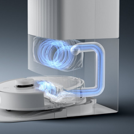 Aspirator robot Roborock Q Revo Edge 5V1 QRES02-00, 18500 Pa, 5200 mAh, 66 W, Cartografiere 3D LiDAR, Reactive AI, FlexiArm, stație de încărcare, autonomie de până la 3 ore, alb