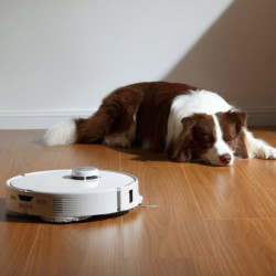 Aspirator robot Roborock Q Revo Edge 5V1 QRES02-00, 18500 Pa, 5200 mAh, 66 W, Cartografiere 3D LiDAR, Reactive AI, FlexiArm, stație de încărcare, autonomie de până la 3 ore, alb