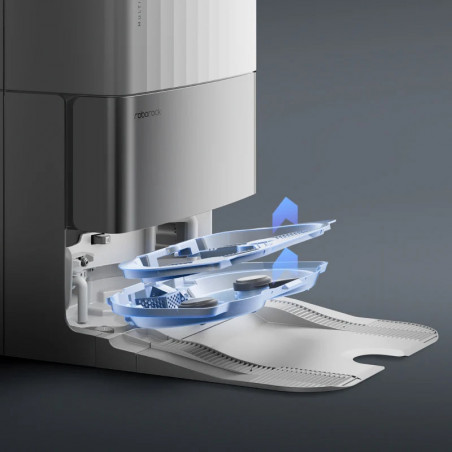 Aspirator robot Roborock Q Revo Edge 5V1 QRES02-00, 18500 Pa, 5200 mAh, 66 W, Cartografiere 3D LiDAR, Reactive AI, FlexiArm, stație de încărcare, autonomie de până la 3 ore, alb