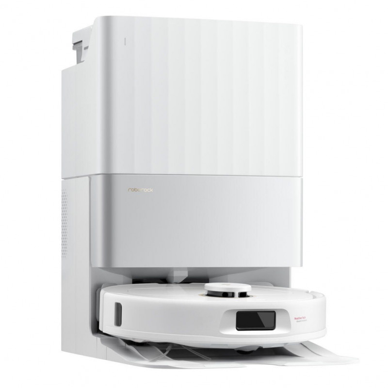 Aspirator robot Roborock Q Revo Edge 5V1 QRES02-00, 18500 Pa, 5200 mAh, 66 W, Cartografiere 3D LiDAR, Reactive AI, FlexiArm, stație de încărcare, autonomie de până la 3 ore, alb