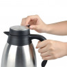 Cană termică de conferință pentru ceai Kinghoff KH 2095, 2 l, pereți dubli, corp din oțel inoxidabil, inox/negru