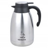 Cană termică de conferință pentru ceai Kinghoff KH 2095, 2 l, pereți dubli, corp din oțel inoxidabil, inox/negru