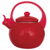 Ceainic cu fluier Kinghoff KH 2080, 2 l, interior emailat, compatibil cu plitele cu inducție, roșu