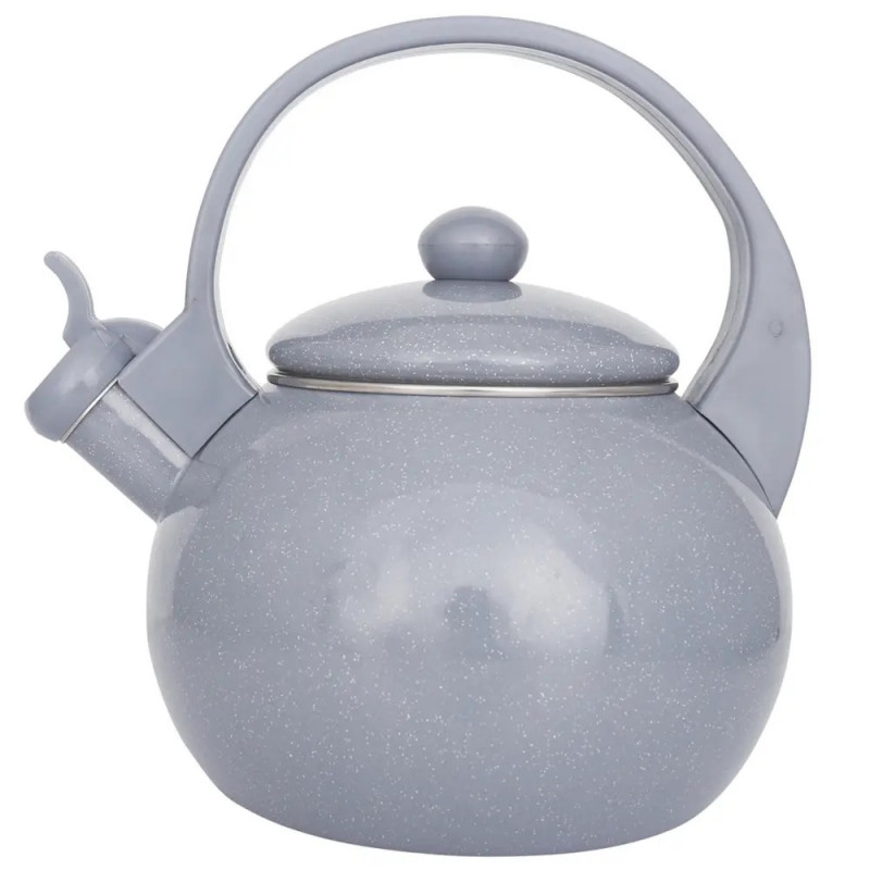 Ceainic cu fluier Kinghoff KH 2079, 2 l, interior emailat, compatibil cu plitele cu inducție, gri