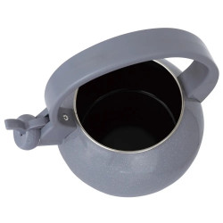 Ceainic cu fluier Kinghoff KH 2079, 2 l, interior emailat, compatibil cu plitele cu inducție, gri
