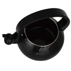 Ceainic cu fluier Kinghoff KH 2039, 2 l, interior emailat, compatibil cu plitele cu inducție, negru