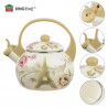 Ceainic cu fluier Kinghoff KH 2038, 2 l, interior emailat, compatibil cu plitele cu inducție, multicolor