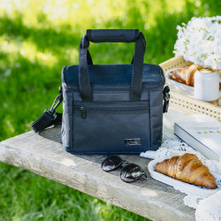 Geantă termo Adler AD 4540, 7 l, spumă de 5 mm, buzunar interior + buzunar exterior, alimente/băuturi, negru