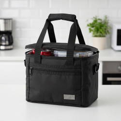 Geantă termo Adler AD 4540, 7 l, spumă de 5 mm, buzunar interior + buzunar exterior, alimente/băuturi, negru