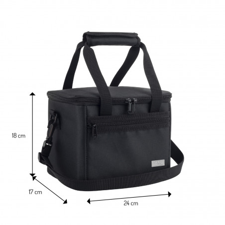 Geantă termo Adler AD 4540, 7 l, spumă de 5 mm, buzunar interior + buzunar exterior, alimente/băuturi, negru