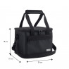 Geantă termo Adler AD 4540, 7 l, spumă de 5 mm, buzunar interior + buzunar exterior, alimente/băuturi, negru