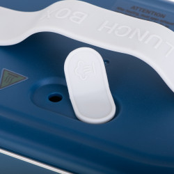 Cutie electrică pentru prânz Adler AD 4522, 45 W, 0,8 l, până la 70 °C, recipient din oțel inoxidabil, geantă termică, albastră