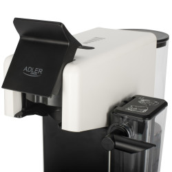 Mașină de espresso Adler AD 4391, 1400 W, 20 bar, 0,8 l, 8 accesorii, funcție de spumare, alb/negru