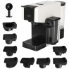 Mașină de espresso Adler AD 4391, 1400 W, 20 bar, 0,8 l, 8 accesorii, funcție de spumare, alb/negru