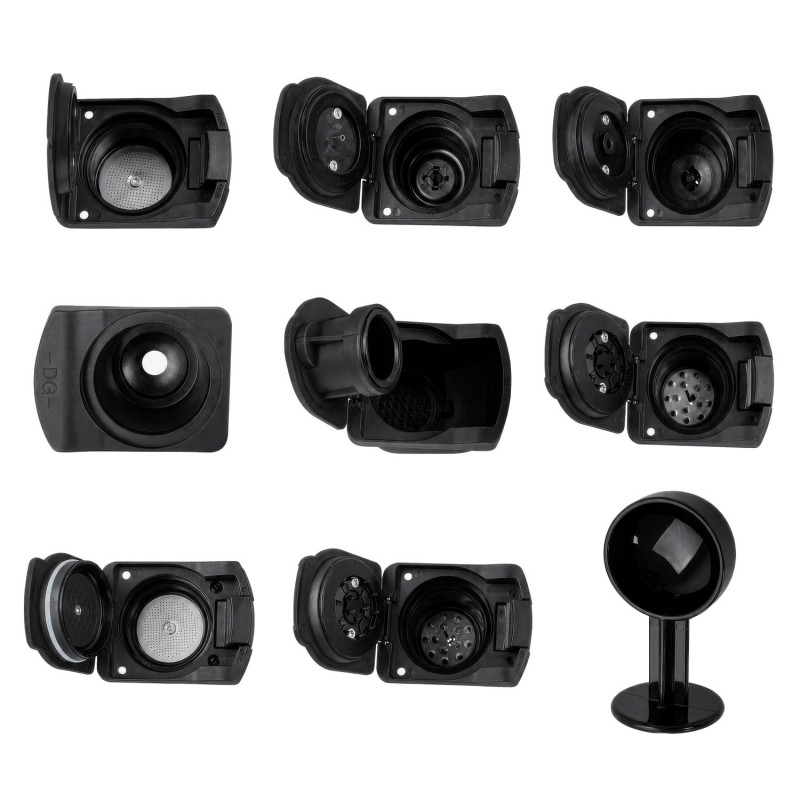 Mașină de espresso Adler AD 4391, 1400 W, 20 bar, 0,8 l, 8 accesorii, funcție de spumare, alb/negru