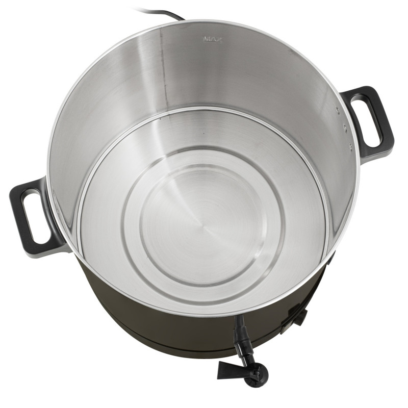 Vas electric de pasteurizare Camry CR 4537, 2600 W, 28 l, ecran LCD, 30-100 °C, menținere a temperaturii, cronometru, oțel inoxidabil, antracit/negru