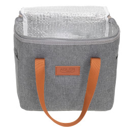 Geantă termică Adler AD 4536, 10 l, spumă de 5 mm, buzunare exterioare, alimente/băuturi, gri/portocaliu