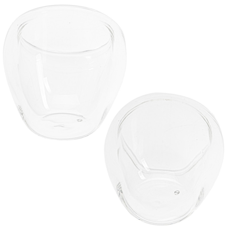 Set de 2 pahare de sticlă pentru espresso Camry CR 4427, reci la atingere, 72 ml, cu pereți dubli, -20 °C–100 °C, fără BPA, transparente
