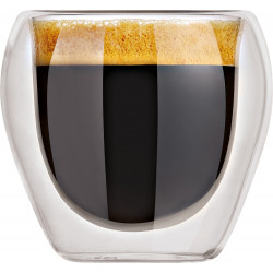 Set de 2 pahare de sticlă pentru espresso Camry CR 4427, reci la atingere, 72 ml, cu pereți dubli, -20 °C–100 °C, fără BPA, transparente