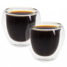 Set de 2 pahare de sticlă pentru espresso Camry CR 4427, reci la atingere, 72 ml, cu pereți dubli, -20 °C–100 °C, fără BPA, transparente