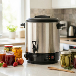 Vas electric pentru pasteurizare și fierbere Adler AD 4538, 3000 W, 28 l, 30-100 °C, menținere a căldurii, indicator luminos, oțel inoxidabil/negru