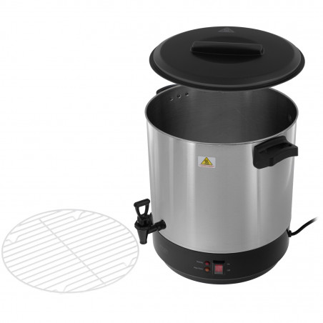 Vas electric pentru pasteurizare și fierbere Adler AD 4538, 3000 W, 28 l, 30-100 °C, menținere a căldurii, indicator luminos, oțel inoxidabil/negru