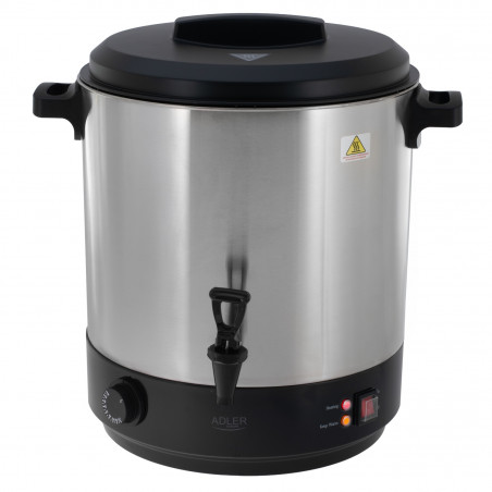 Vas electric pentru pasteurizare și fierbere Adler AD 4538, 3000 W, 28 l, 30-100 °C, menținere a căldurii, indicator luminos, oțel inoxidabil/negru