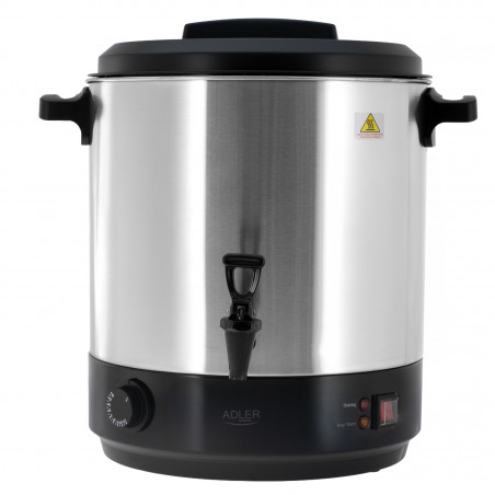 Vas electric pentru pasteurizare și fierbere Adler AD 4538, 3000 W, 28 l, 30-100 °C, menținere a căldurii, indicator luminos, oțel inoxidabil/negru