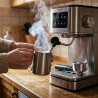 Aparat de espresso 7-în-1 Camry CR 4389, 1200 W, 20 bar, 1,7 l, control PID, panou LCD tactil, încălzire cești, extracție la rece, oțel inoxidabil