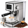 Aparat de espresso 7-în-1 Camry CR 4389, 1200 W, 20 bar, 1,7 l, control PID, panou LCD tactil, încălzire cești, extracție la rece, oțel inoxidabil