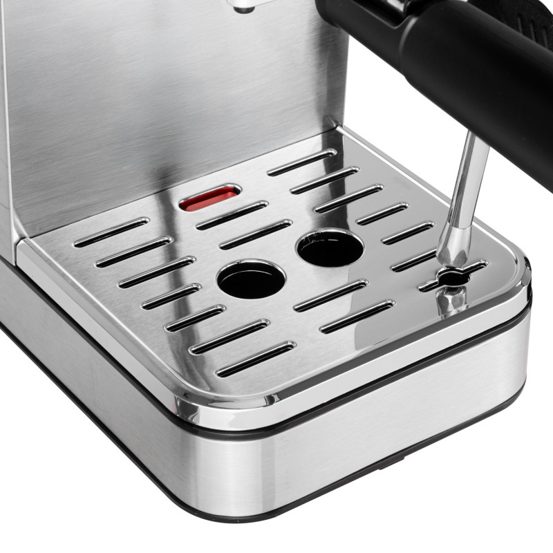 Aparat de espresso 7-în-1 Camry CR 4389, 1200 W, 20 bar, 1,7 l, control PID, panou LCD tactil, încălzire cești, extracție la rece, oțel inoxidabil