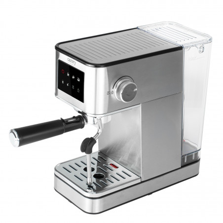 Aparat de espresso 7-în-1 Camry CR 4389, 1200 W, 20 bar, 1,7 l, control PID, panou LCD tactil, încălzire cești, extracție la rece, oțel inoxidabil
