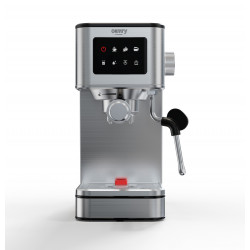 Aparat de espresso 7-în-1 Camry CR 4389, 1200 W, 20 bar, 1,7 l, control PID, panou LCD tactil, încălzire cești, extracție la rece, oțel inoxidabil