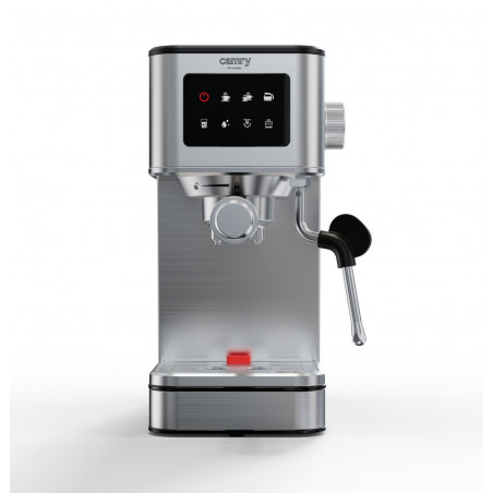 Aparat de espresso 7-în-1 Camry CR 4389, 1200 W, 20 bar, 1,7 l, control PID, panou LCD tactil, încălzire cești, extracție la rece, oțel inoxidabil
