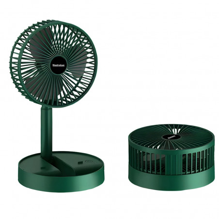 Ventilator USB NostroLux NL51760F, 4,5 W, 3 viteze, autonomie de până la 5 ore, verde