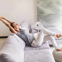 Ventilator USB NostroLux NL51760F, 4,5 W, 3 viteze, autonomie de până la 5 ore, alb