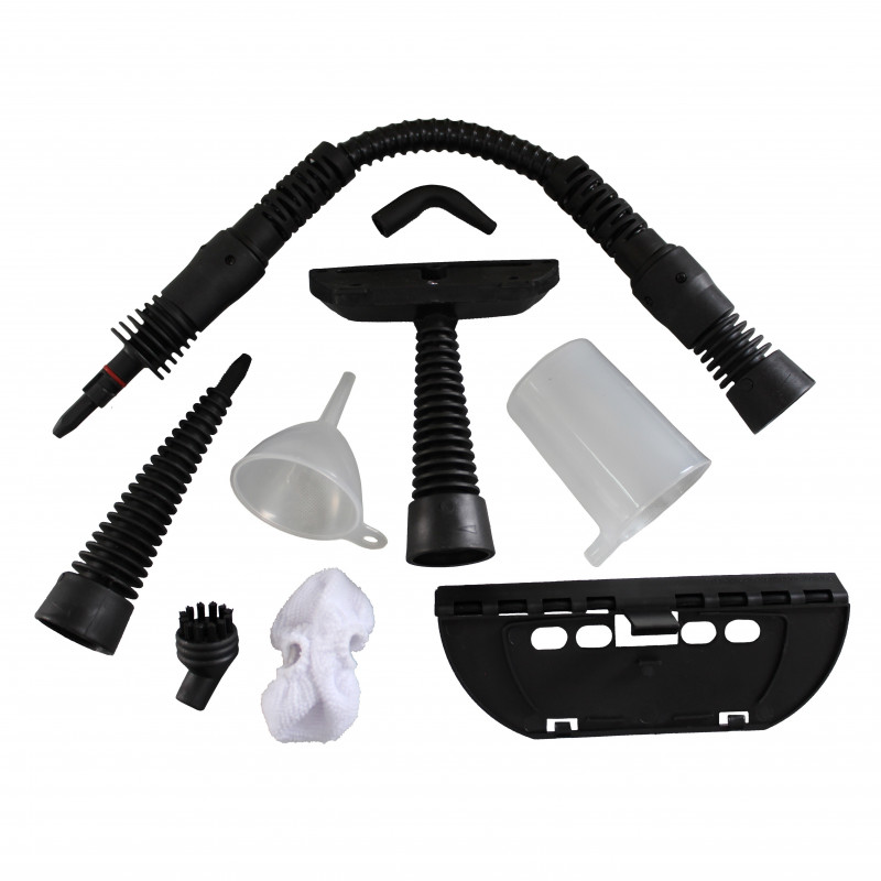 Aparat de curățat cu abur NostroLux NL1002A 14 în 1, 3,2 bari, 1050 W, 350 ml, accesorii, negru/galben