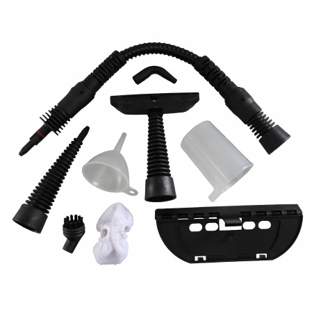 Aparat de curățat cu abur NostroLux NL1002A 14 în 1, 3,2 bari, 1050 W, 350 ml, accesorii, negru/galben