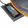 Pernă/scaun de masaj Medivon Cosy Mesh, 12 W, 4 zone, 5 moduri, încălzire, cronometru, telecomandă, negru/portocaliu