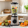 Blender 2 în 1 NostroLux NL51162C, 1000 W, 1,5 l, 3 viteze + funcție puls, Protecție, 6 lame, Accesoriu-râșniță, Inox/negru
