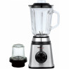 Blender 2 în 1 NostroLux NL51162C, 1000 W, 1,5 l, 3 viteze + funcție puls, Protecție, 6 lame, Accesoriu-râșniță, Inox/negru