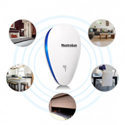 Aparat de protectie impotriva daunatorilor NostroLux NL51771A, 5 W, Pana la 75 m², Ultrasunete, Sigur pentru copii, Alb