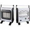 Soba de încălzire pe gaz și electricitate Elite EGERH-1422, 3800 W, 2 trepte, aprindere piezoelectrică, sisteme ODS și FFD, până la 15 l, roți, alb/negru