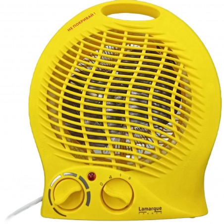 Încălzitor cu ventilator Lamarque LFH-2000Y, 2000 W, 2 trepte, 3 moduri, protecție, galben