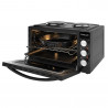 Aragaz mic Finlux FMC-4545BS, 1600 W, 45 l, 2 ochiuri, geam dublu, iluminare, interior emailat, negru