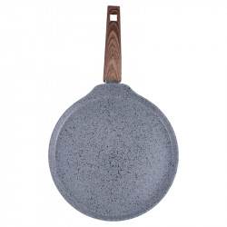 Tigaie pentru clatite Galileo Carrara SChef 2191315, 28 cm, 5 straturi, Acoperire ceramica, Fara PFAS și PTFE, Inductie, Gri/Maro