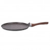 Tigaie pentru clătite Galileo Dakota SChef 5916655, 28 cm, antiaderentă, fără PFOA și nichel, pentru plite cu inducție, granit închis la culoare/maro