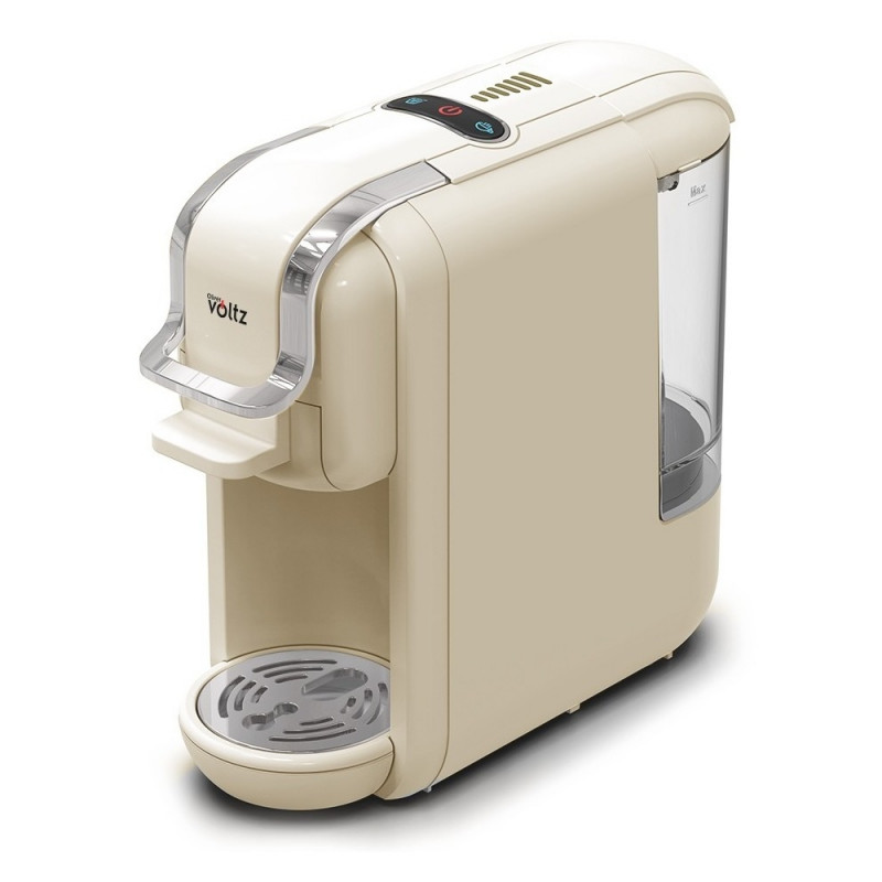 Espressor pentru cafea macinata si capsule 8in1 Oliver Voltz OV51171P8R, 1450 W, 19 bari, 0,6 l, 5 adaptoare, 7 trepte apa, Crem